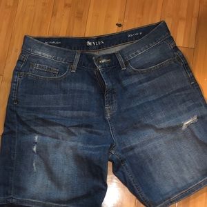 Mid thigh jean shorts